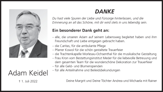 Anzeige von Adam Keidel von MGO