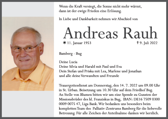 Anzeige von Andreas Rauh von MGO