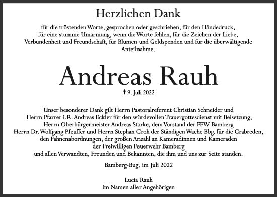 Anzeige von Andreas Rauh von MGO