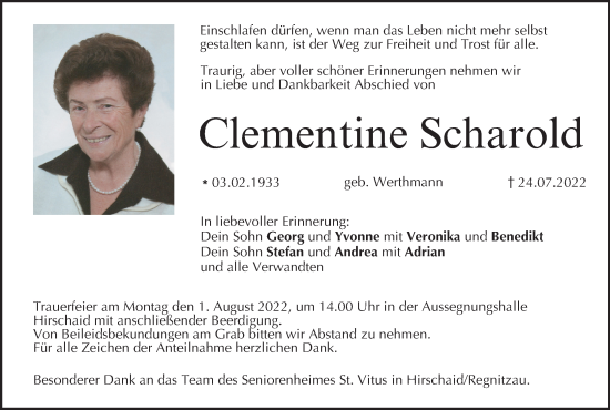 Anzeige von Clementine Scharold von MGO
