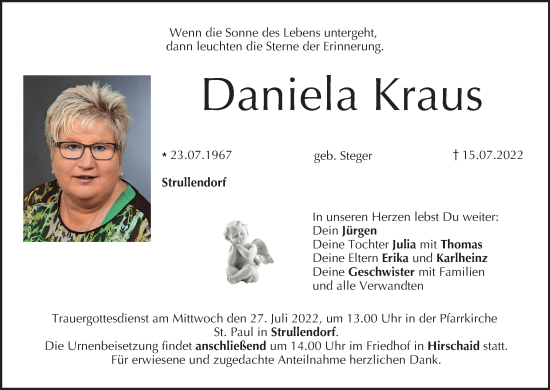 Anzeige von Daniela Kraus von MGO