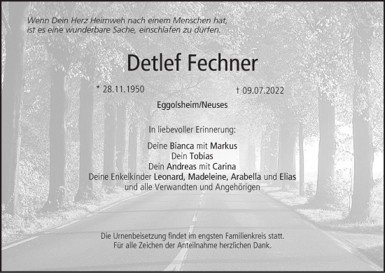 Anzeige von Detlef Fechner von MGO