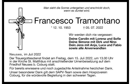 Anzeige von Francesco Tramontano von MGO