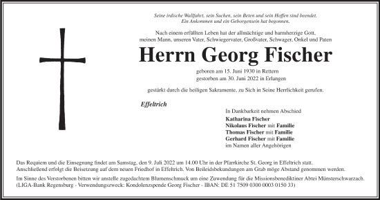 Anzeige von Georg Fischer von MGO