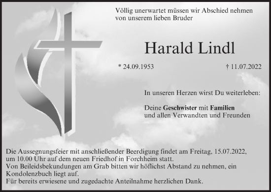 Anzeige von Harald Lindl von MGO