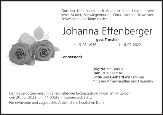 Anzeige von Johanna Effenberger von MGO