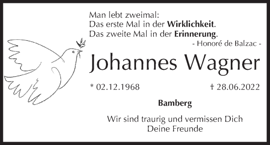 Anzeige von Johannes Wagner von MGO