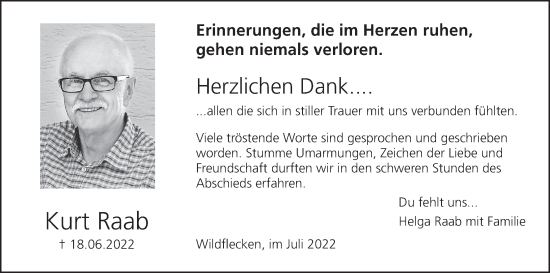 Anzeige von Kurt Raab von MGO