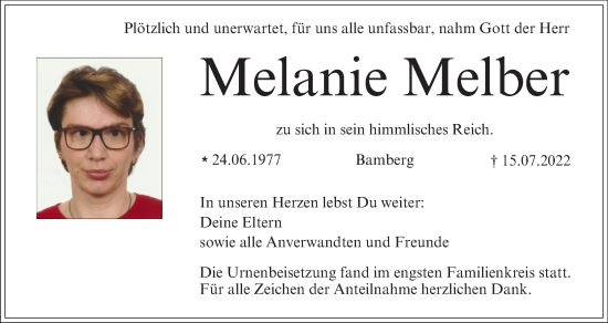 Anzeige von Melanie Melber von MGO