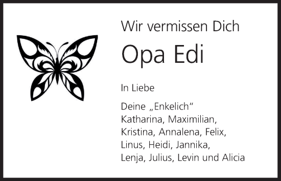 Anzeige von Opa Edi  von MGO