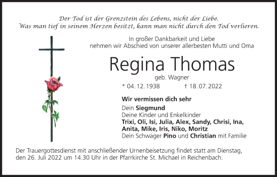 Anzeige von Regina Thomas von MGO