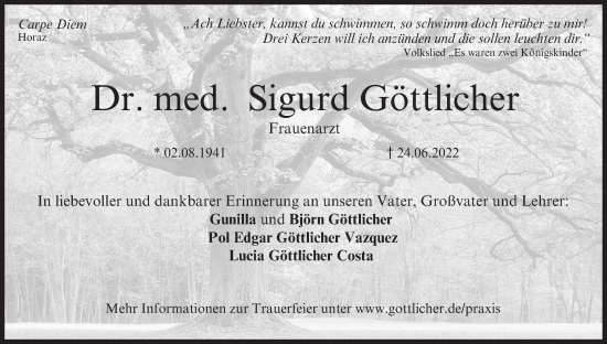 Anzeige von Sigurd Göttlicher von MGO