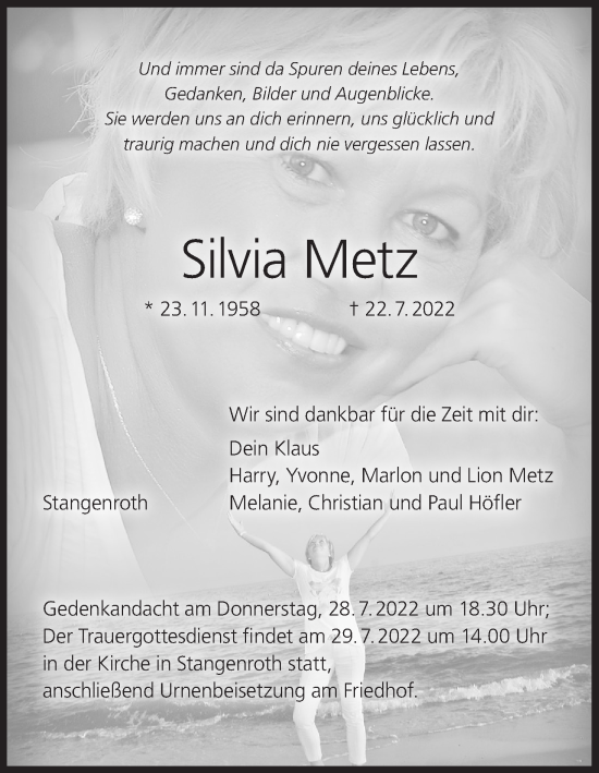 Anzeige von Silvia Metz von MGO