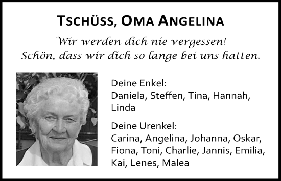 Anzeige von Angelina  von MGO