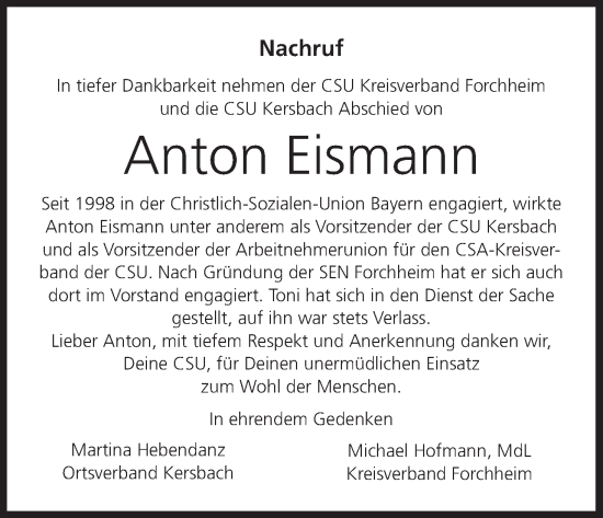 Anzeige von Anton Eismann von MGO