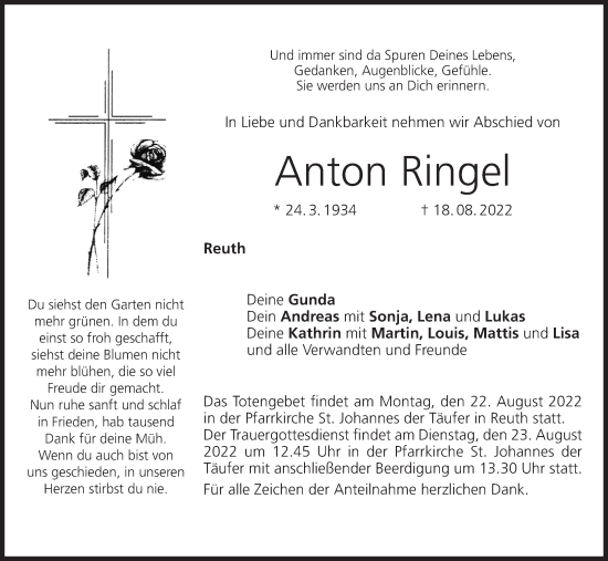 Anzeige von Anton Ringel von MGO