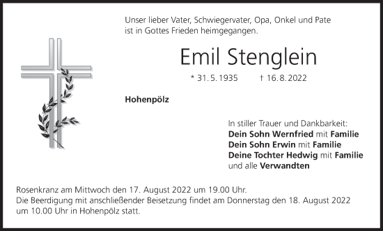 Anzeige von Emil Stenglein von MGO