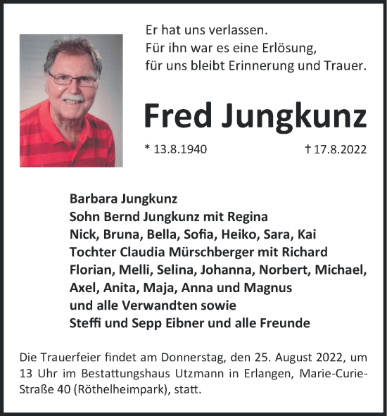 Anzeige von Fred Jungkunz von MGO