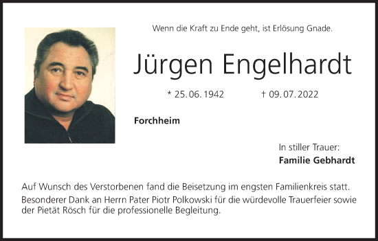 Anzeige von Jürgen Engelhardt von MGO