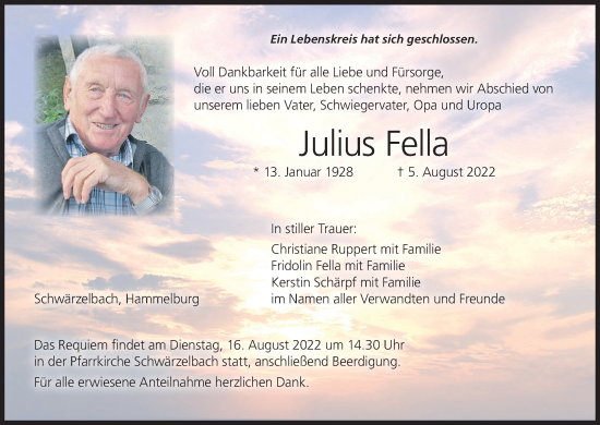 Anzeige von Julius Fella von MGO