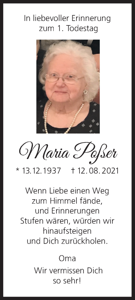 Anzeige von Maria Poßer von MGO