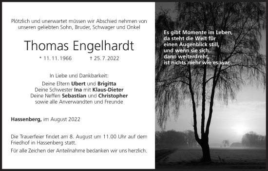 Anzeige von Thomas Engelhardt von MGO