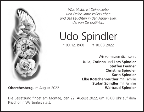 Anzeige von Udo Spindler von MGO