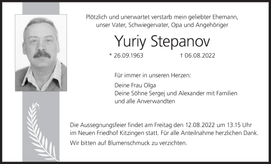 Anzeige von Yuriy Stepanov von MGO
