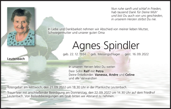 Anzeige von Agnes Spindler von MGO