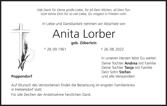 Anzeige von Anita Lorber von MGO