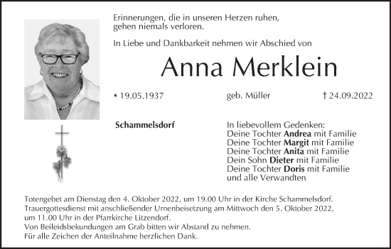 Anzeige von Anna Merklein von MGO