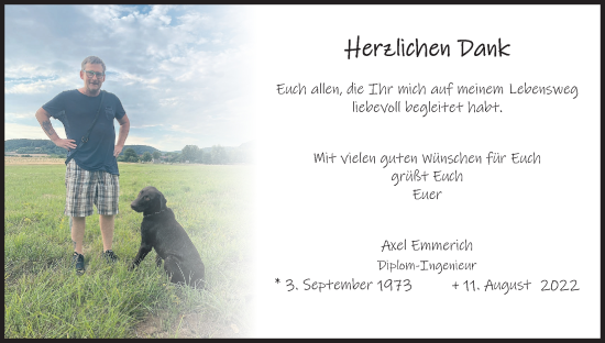 Anzeige von Axel Emmerich von MGO