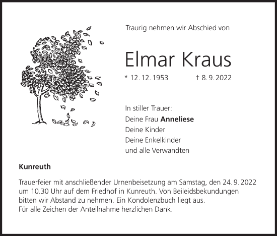 Anzeige von Elmar Kraus von MGO