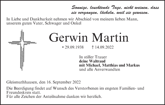 Anzeige von Gerwin Martin von MGO