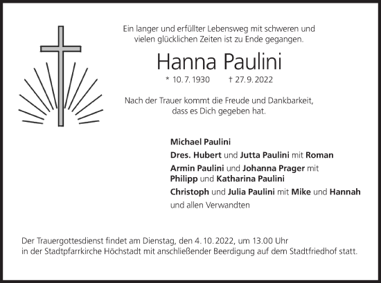 Anzeige von Hanna Paulini von MGO