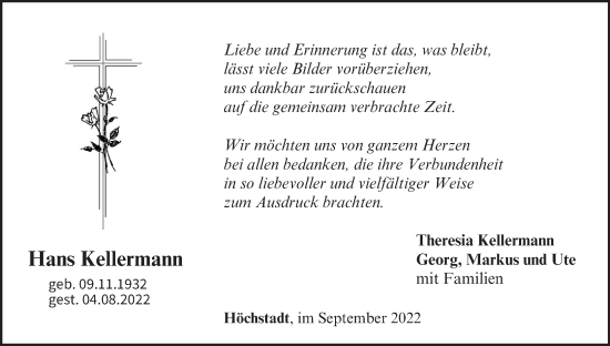 Anzeige von Hans Kellermann von MGO