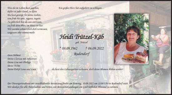 Anzeige von Heidi Trützel-Käb von MGO