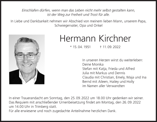 Anzeige von Hermann Kirchner von MGO