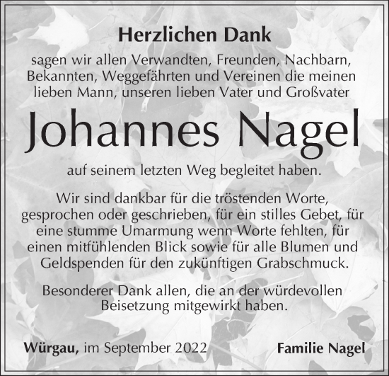Anzeige von Johannes Nagel von MGO