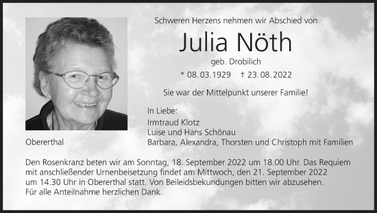 Anzeige von Julia Nöth von MGO