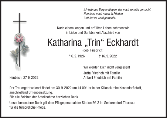 Anzeige von Katharina Eckhardt von MGO