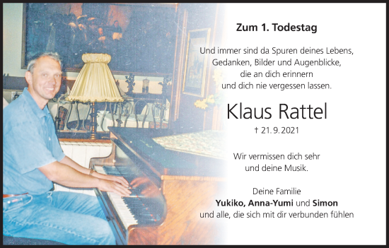 Anzeige von Klaus Rattel von MGO