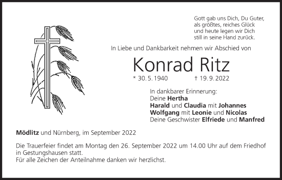 Anzeige von Konrad Ritz von MGO