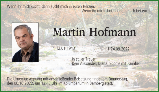Anzeige von Martin Hofmann von MGO