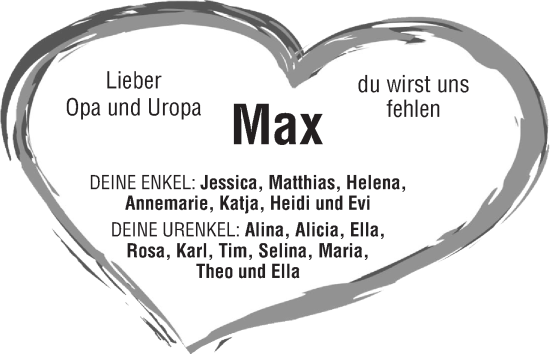 Anzeige von Max Häußinger von MGO