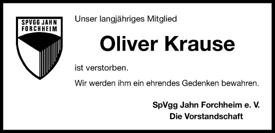 Anzeige von Oliver Krause von MGO