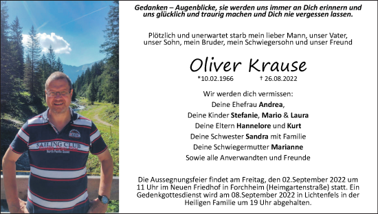Anzeige von Oliver Krause von MGO