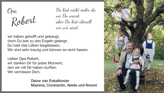 Anzeige von Opa Robert  von MGO