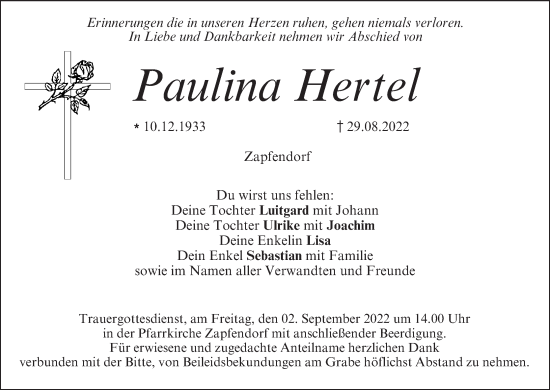 Anzeige von Paulina Hertel von MGO