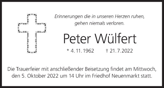 Anzeige von Peter Wülfert von MGO